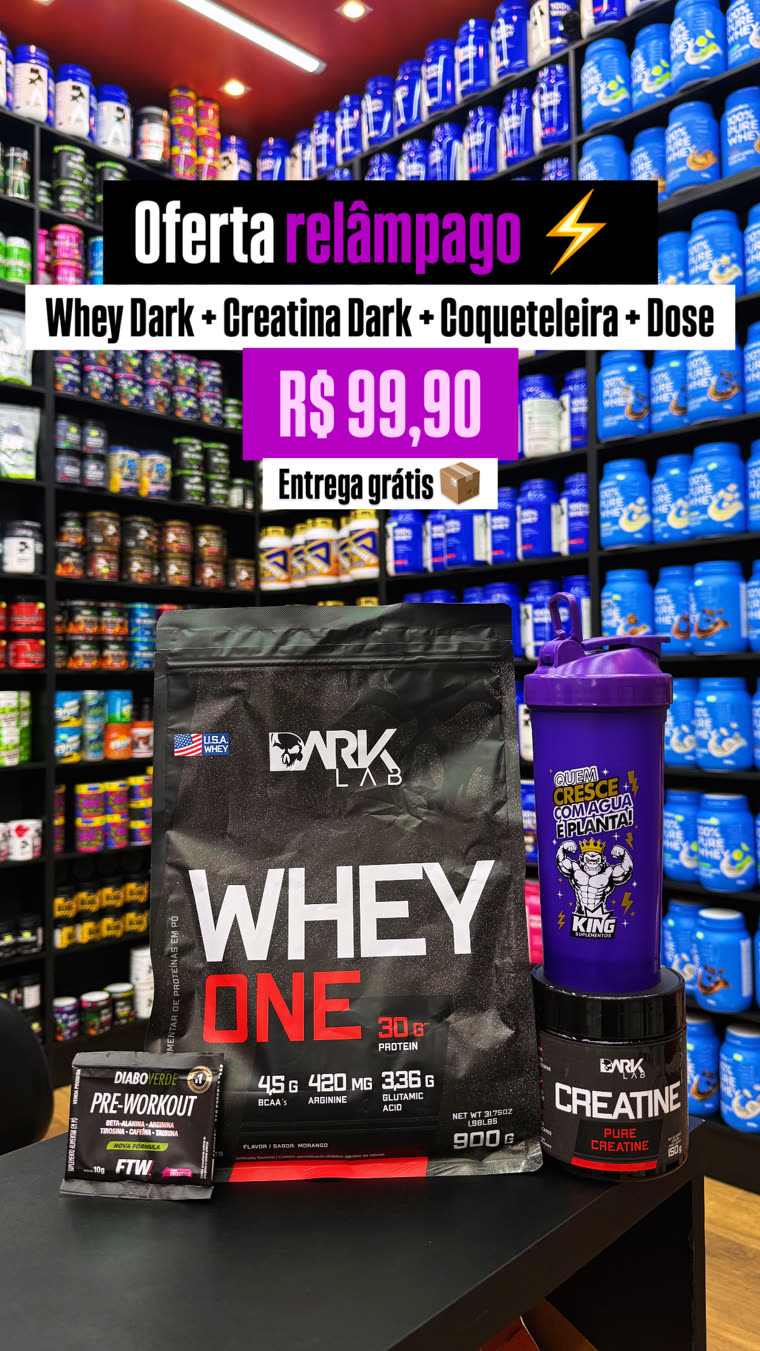 Whey Dark Lab + Creatina Dark Lab