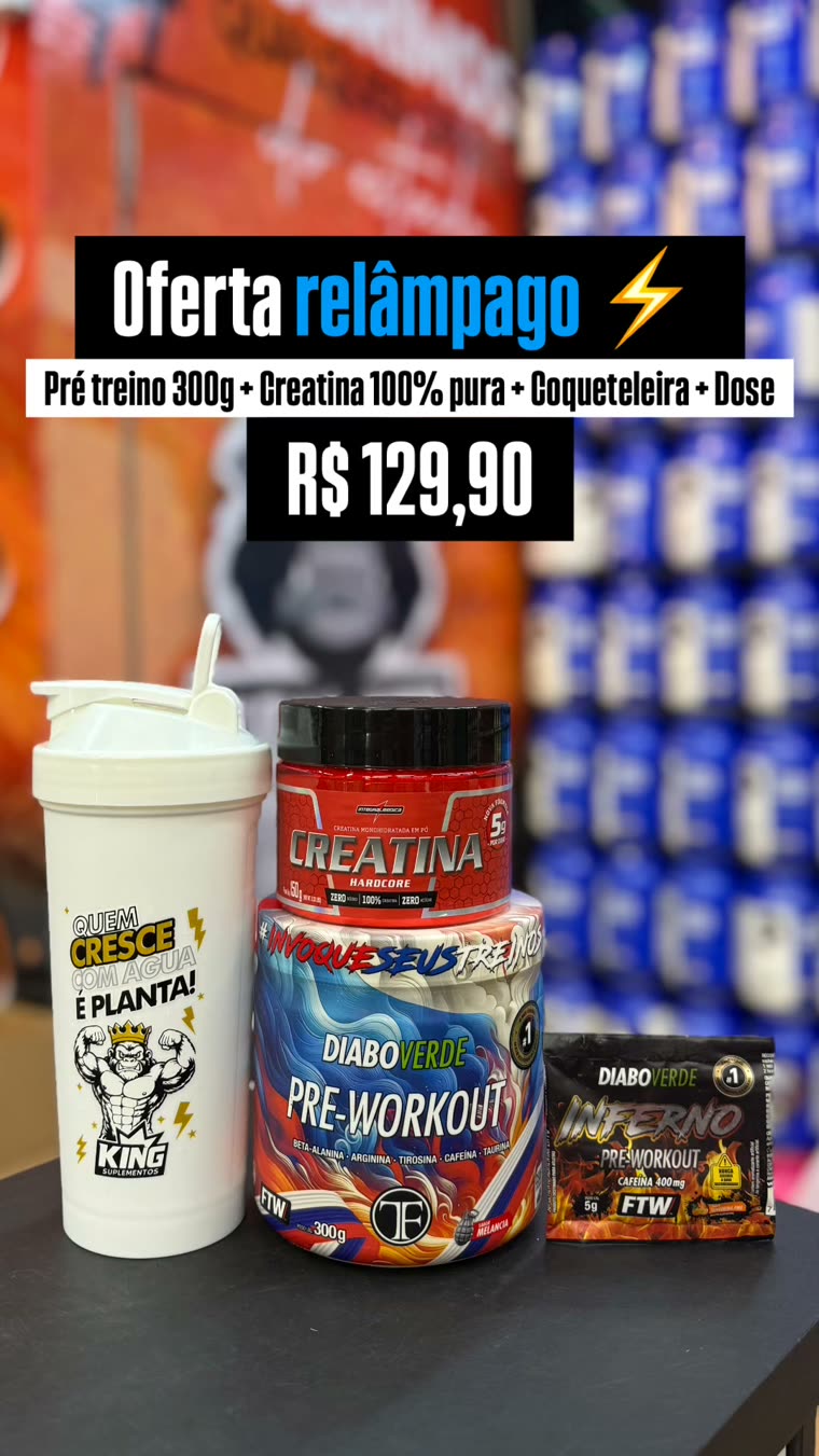 Relâmpago Pré-treino + Creatina 129,90